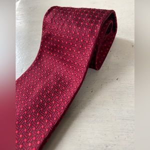 Vintage Bolgheri Men’s 100% Silk Neck Tie red polka dots Made in Italy
